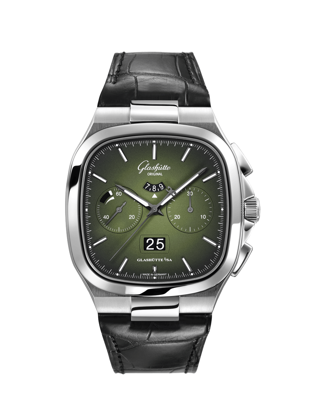 Seventies Chronograph Panoramadatum 1-37-02-09-02-62 - Glashütte 